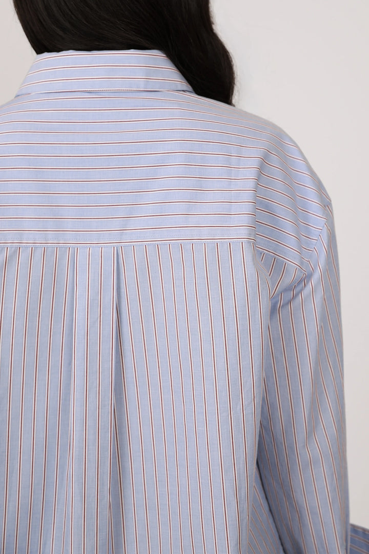Benton Boyfriend Shirt | Blue Stripe