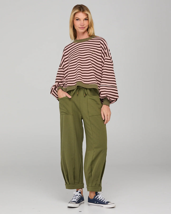 Guru Sweater | Dusty Pink Stripe