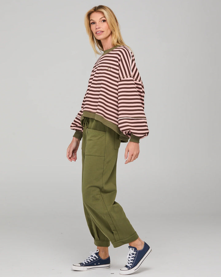 Guru Sweater | Dusty Pink Stripe