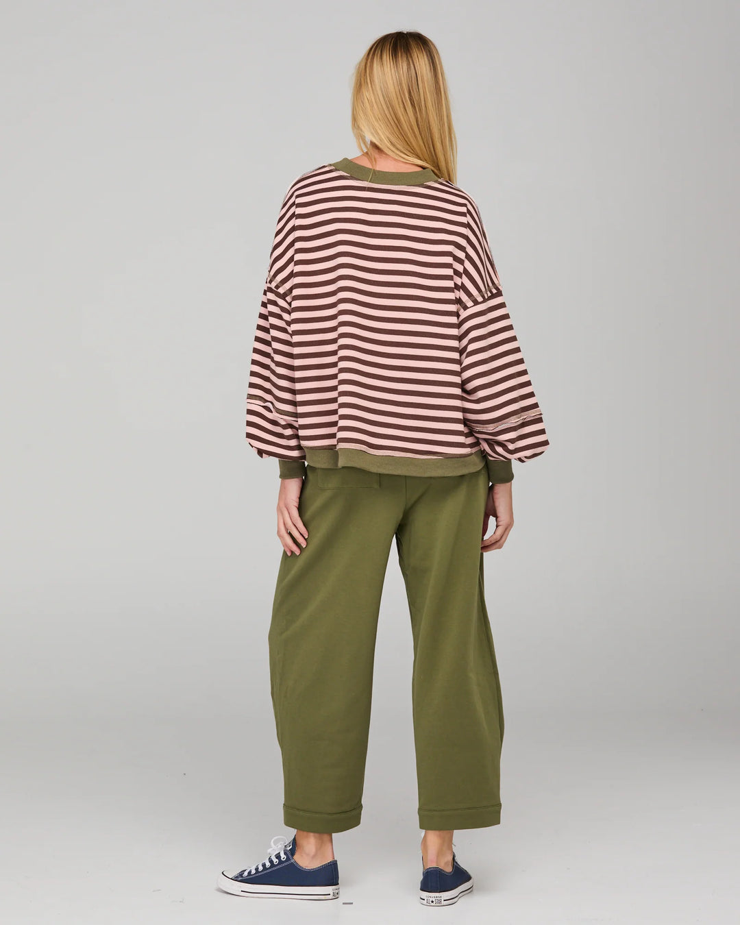 Guru Sweater | Dusty Pink Stripe