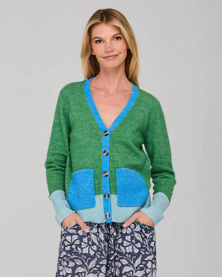 Poet Cardigan | Green Multi