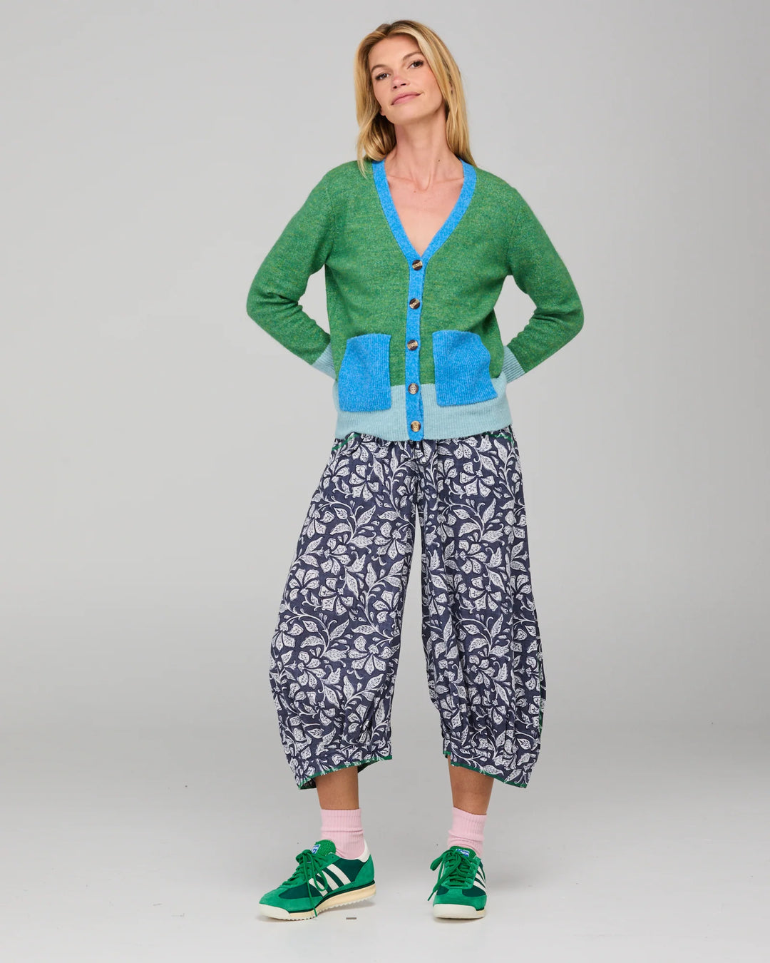 Poet Cardigan | Green Multi