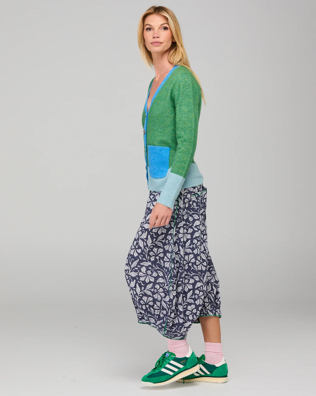 Poet Cardigan | Green Multi