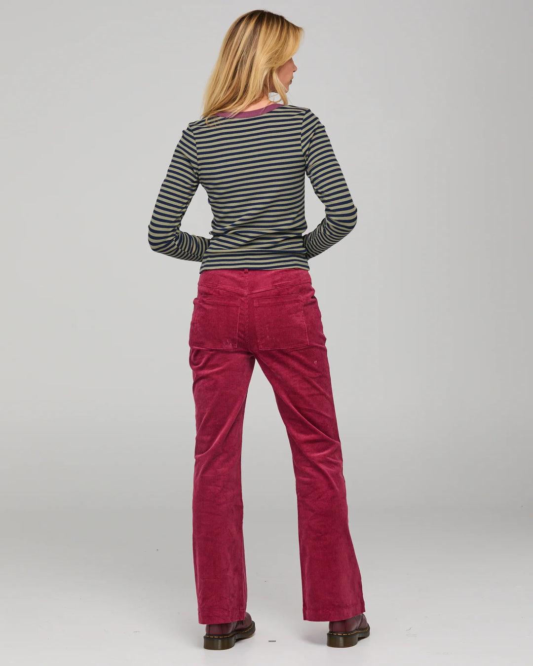 Bellissimo Stripe L/S Stripe | Navy/Khaki