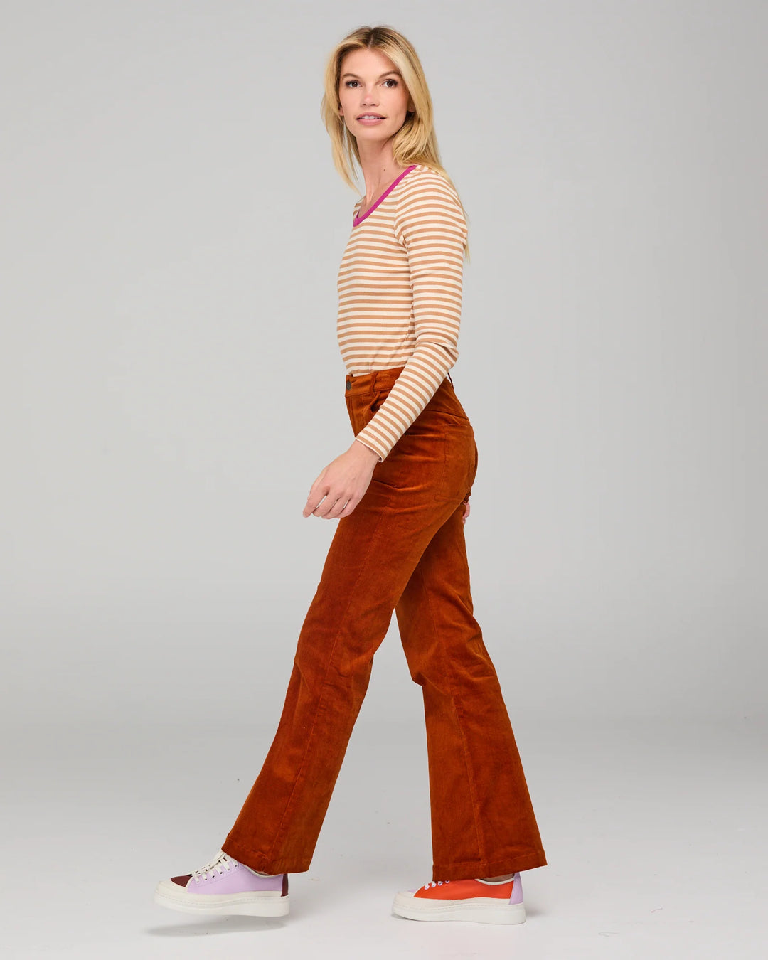 Bellissimo L/S Top | Camel/Cream