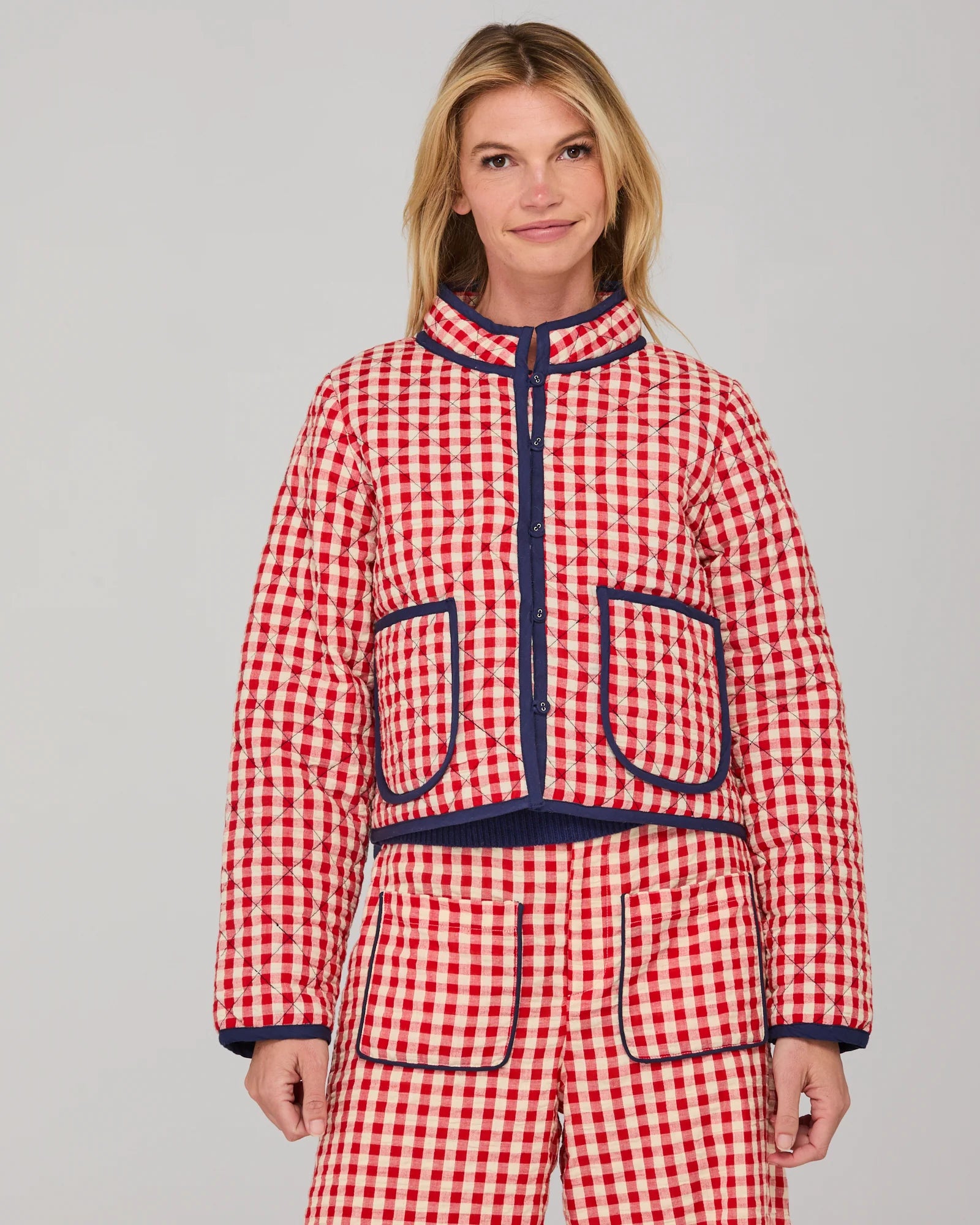 Mizuki Jacket | Red Seersucker – Hype Dunedin