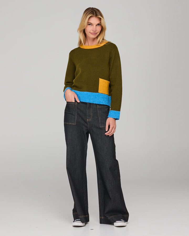 Poet Jumper | Olive Multi