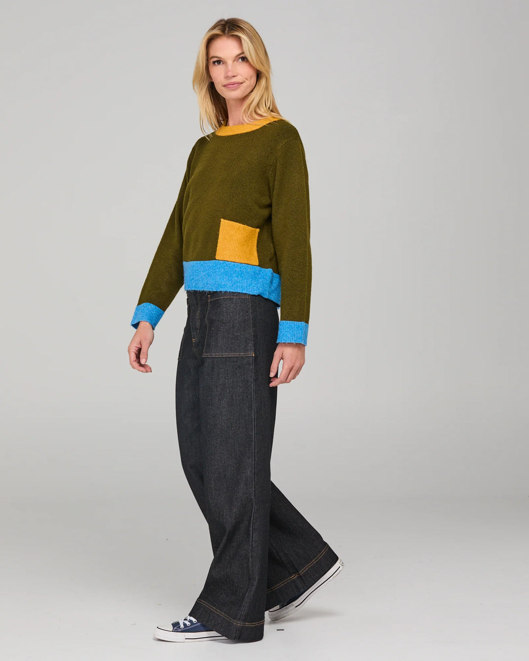 Poet Jumper | Olive Multi