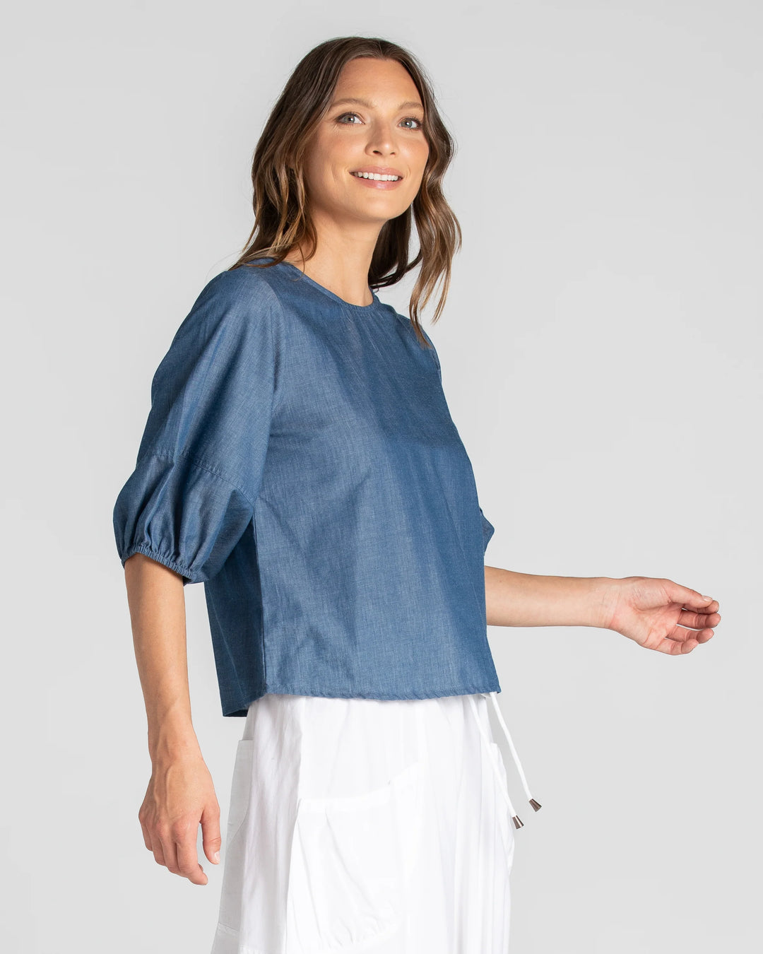 Ava Top | Chambray