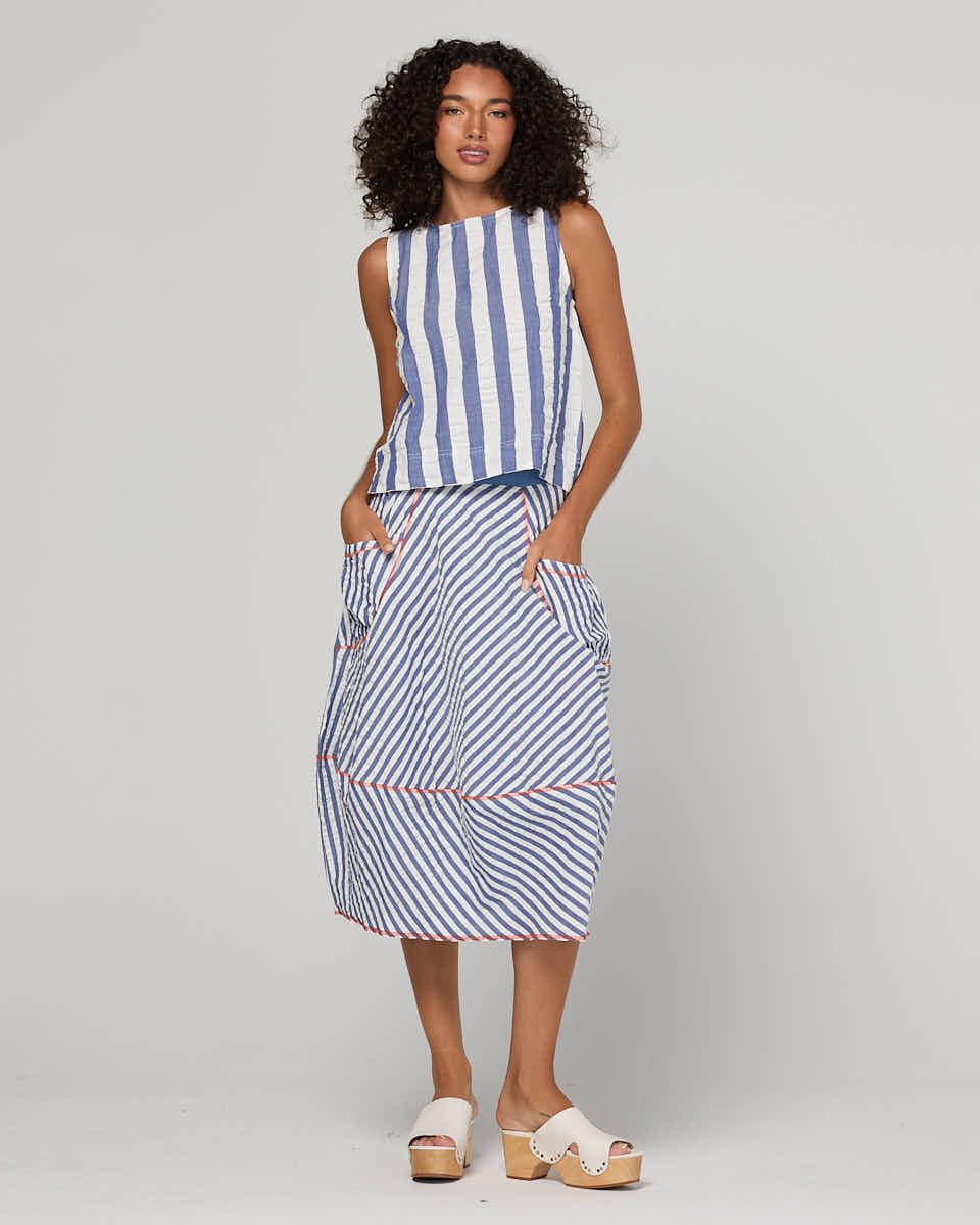 Guru Skirt | Ocean Stripe