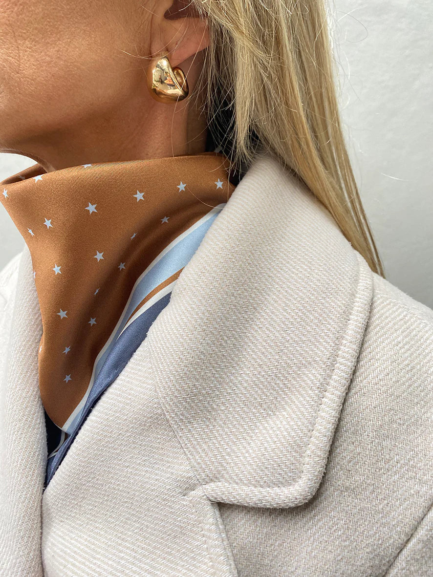 The Borey Petite Silk | Choc/Blue