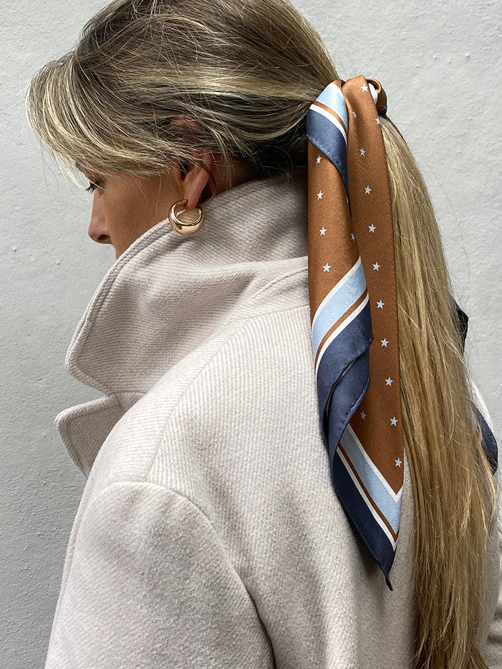The Borey Petite Silk | Choc/Blue
