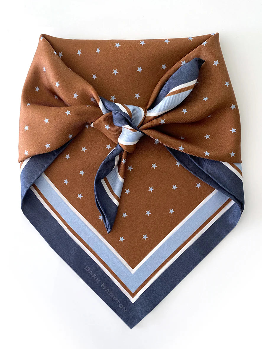 The Borey Petite Silk | Choc/Blue
