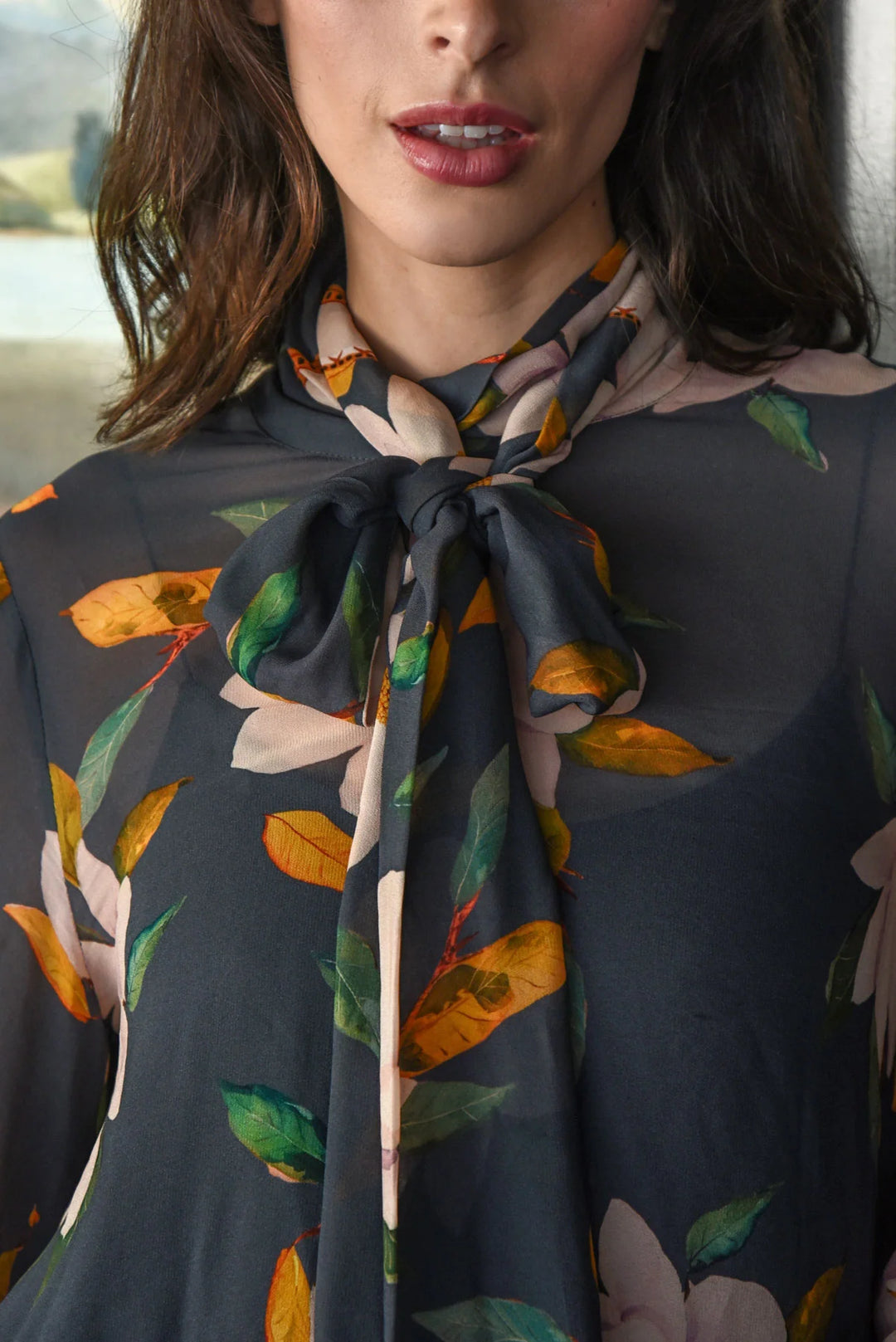 A Vintage Top | Charcoal Floral