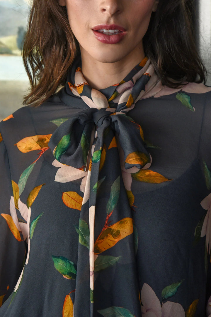 A Vintage Top | Charcoal Floral