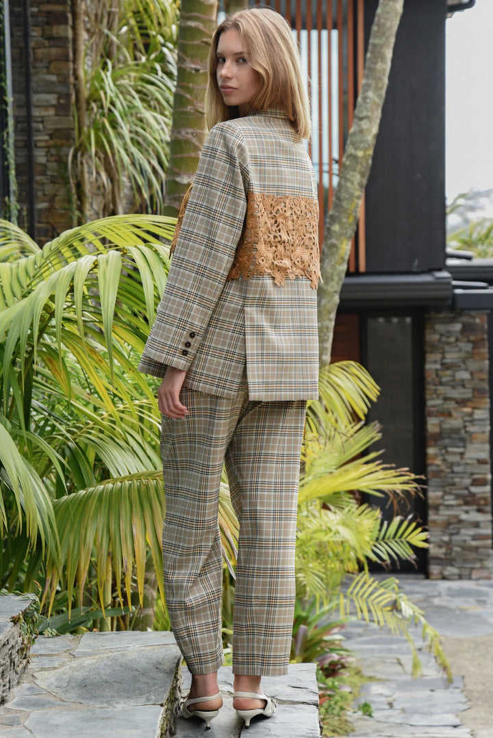 Off Track Pant | Brown Check