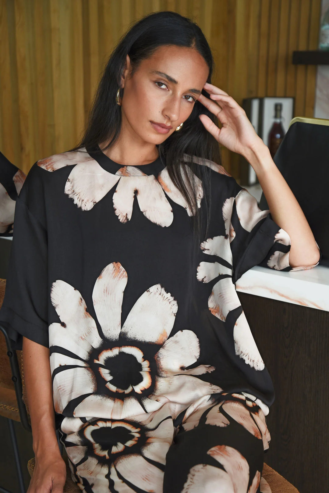 Come Out On Top Top | Blush Floral
