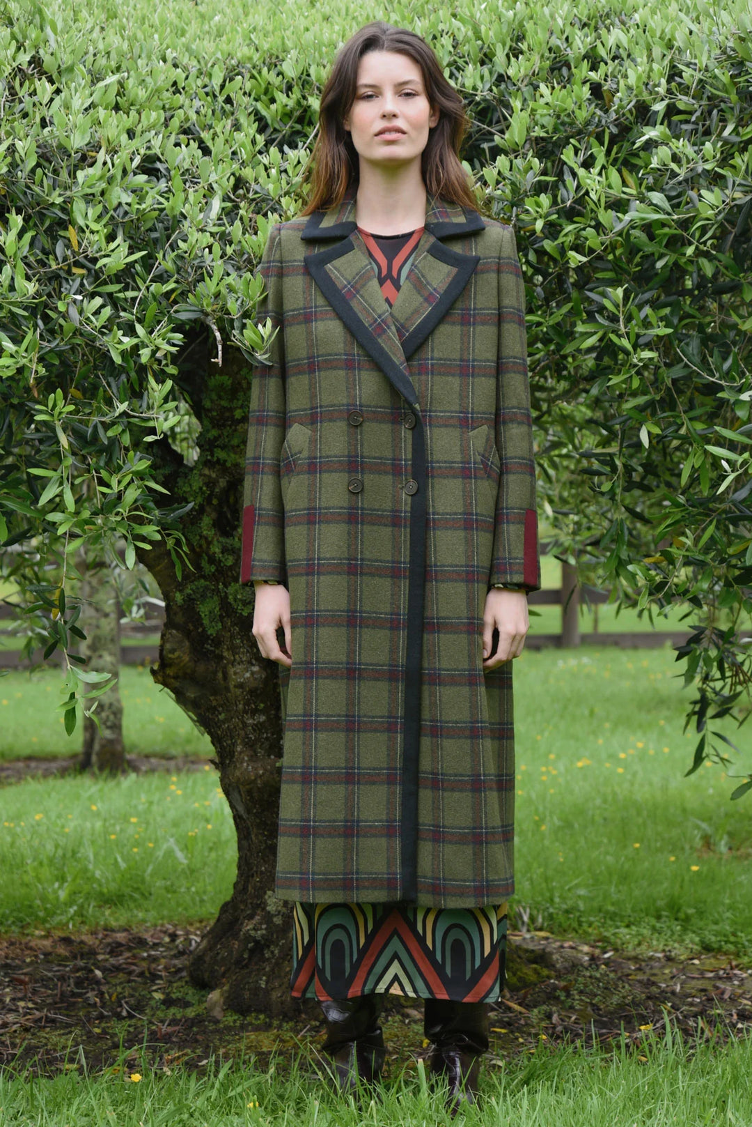 Coat Couture Coat | Khaki Tartan