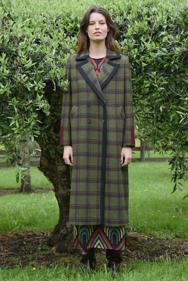 Coat Couture Coat | Khaki Tartan