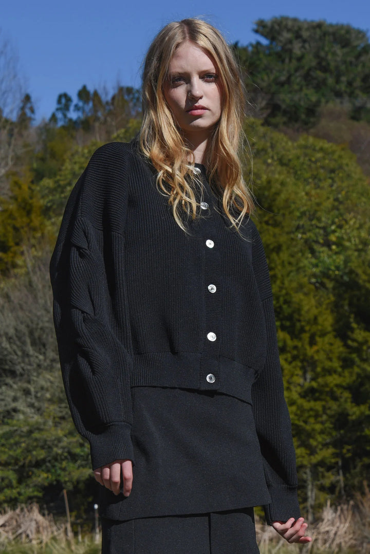 Twist & Shout Cardigan | Black