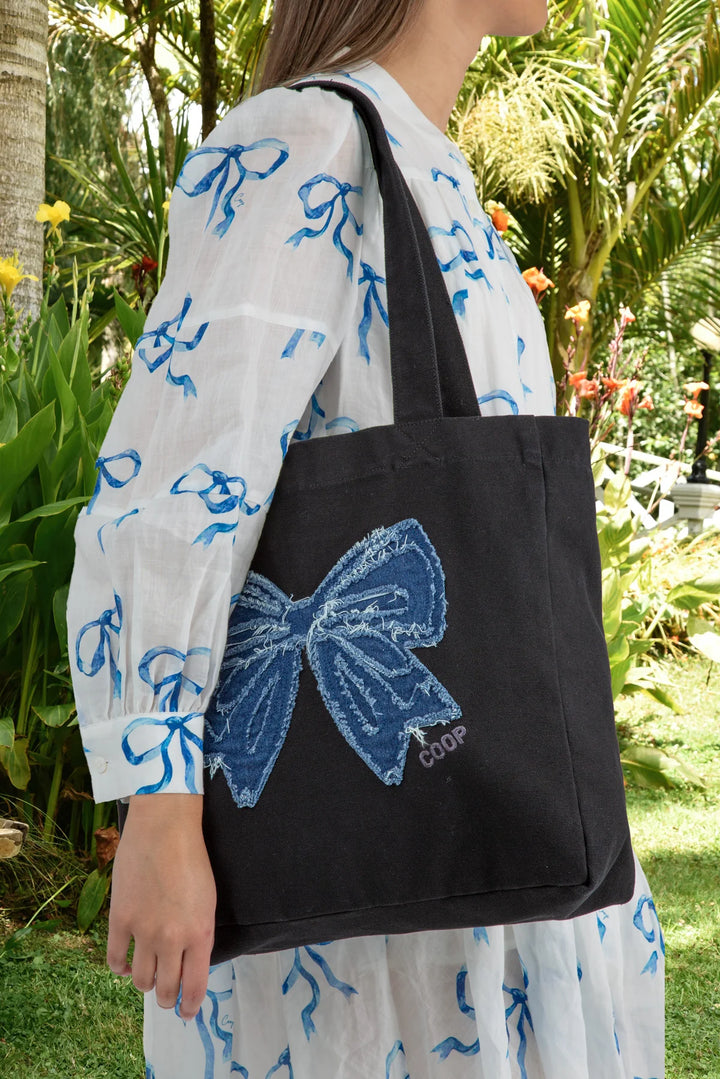 The Bold & Bowtiful Bag | Black/Denim
