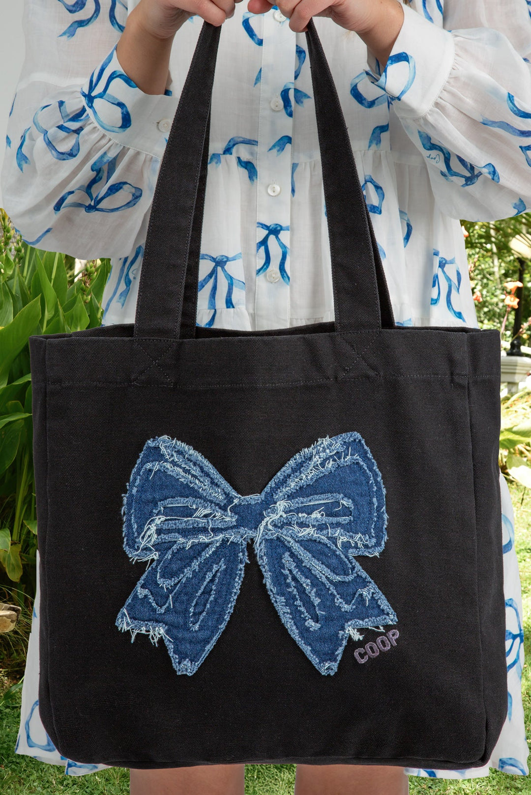 The Bold & Bowtiful Bag | Black/Denim