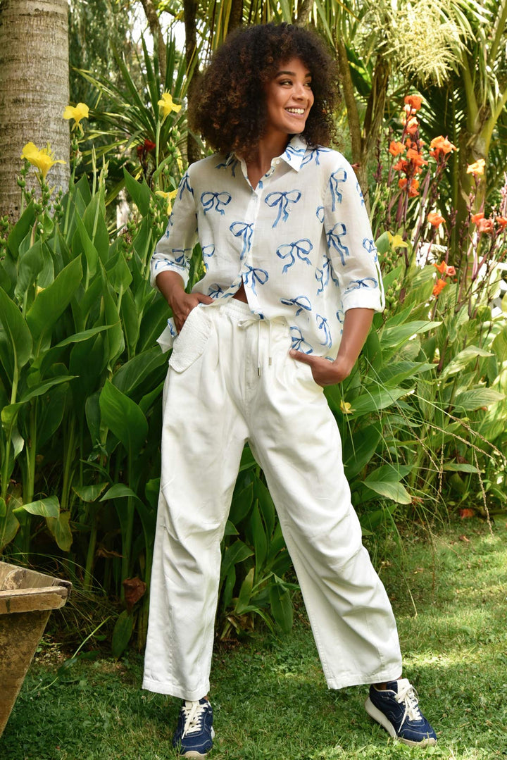 Easy Breezy Shirt | White/Blue