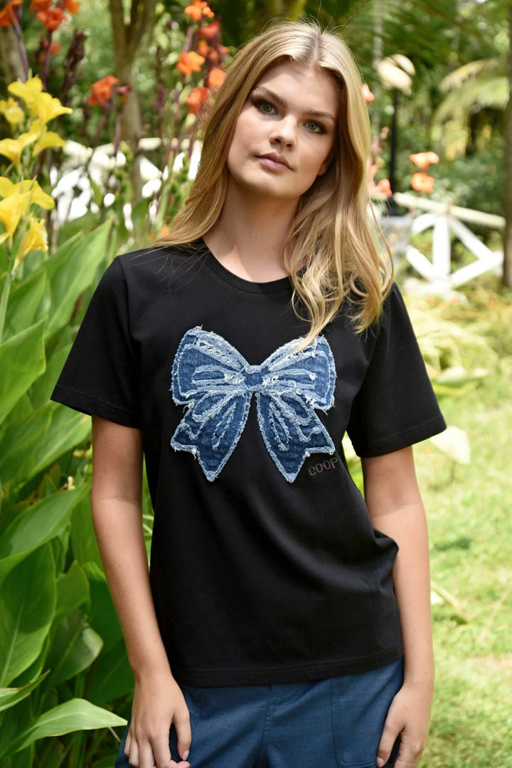 Simply Bowtiful T-shirt | Black/Denim