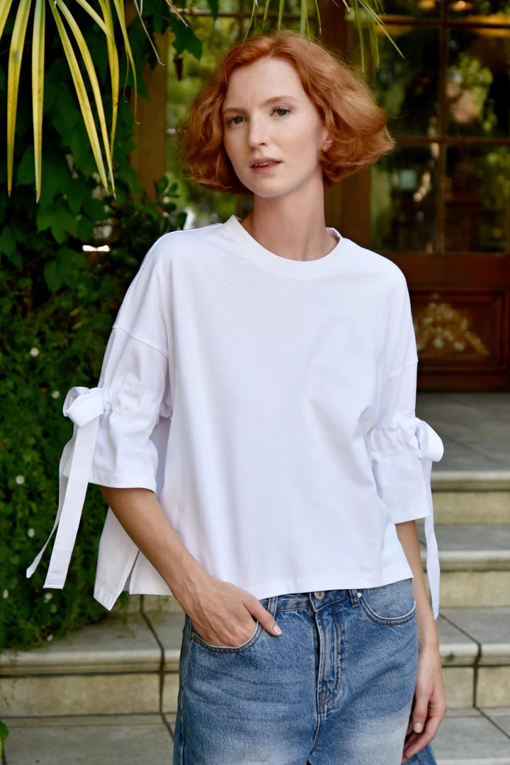 Tied Up All Day T-Shirt | White