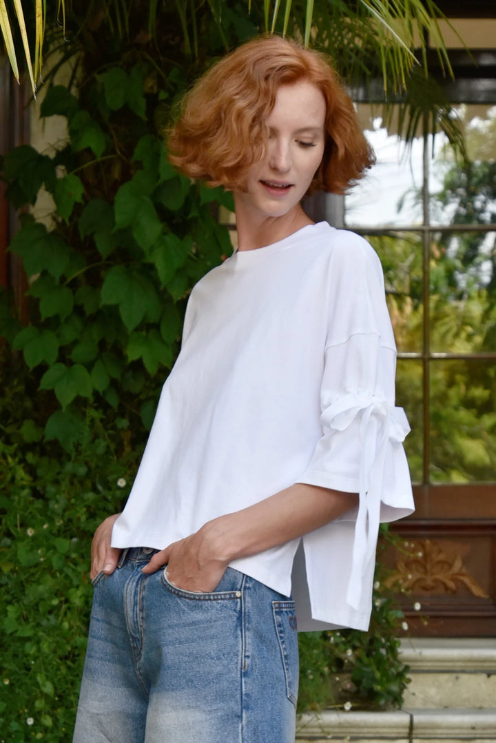 Tied Up All Day T-Shirt | White