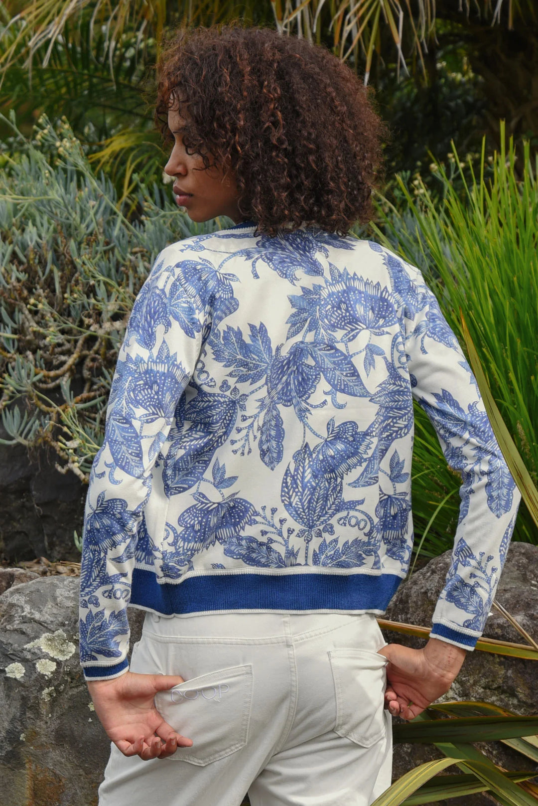 Feeling Blue-tiful Cardigan | Blue/White