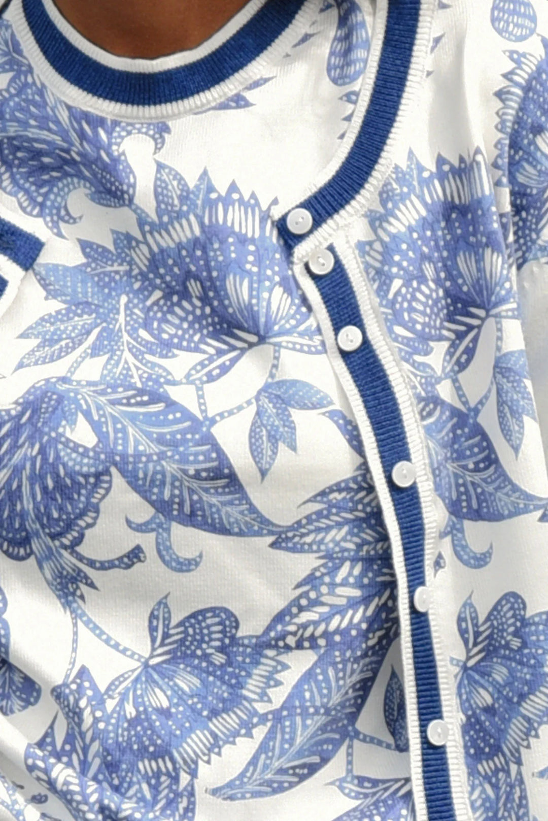 Feeling Blue-tiful Cardigan | Blue/White