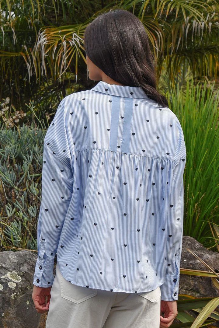 Heart Line Shirt | Blue