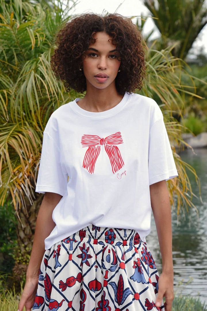 Gotta Bow T-Shirt | White/Red