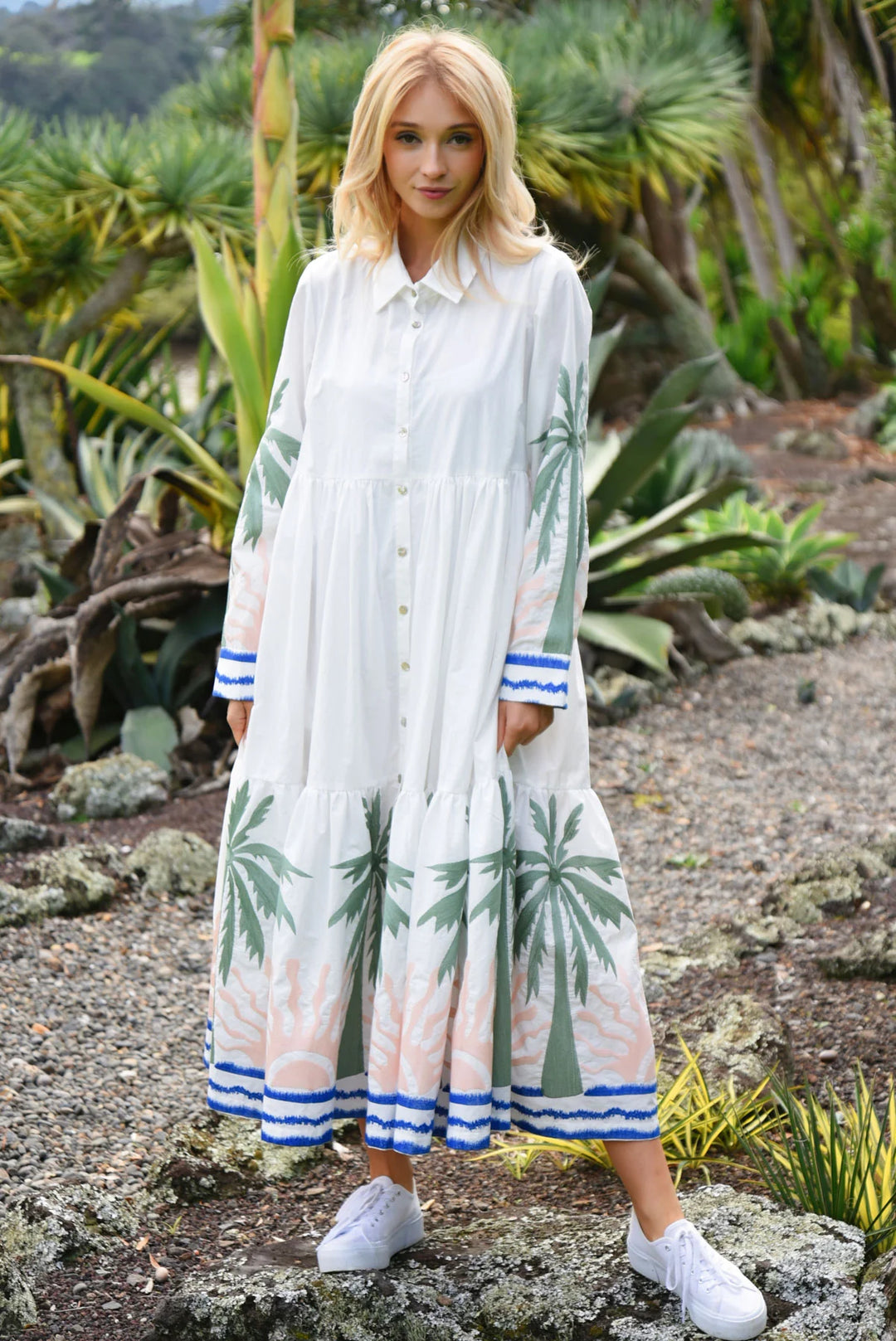 palm print shirt dress Ralph Lauren Women's Palm-Frond-Print Linen Camp Shirtdress