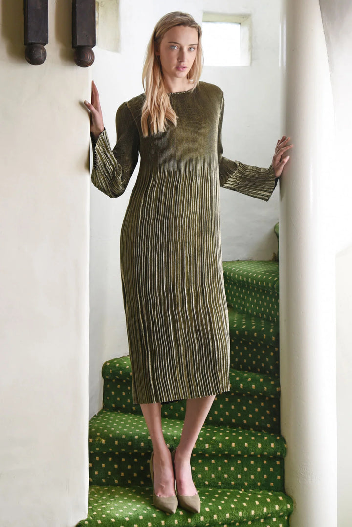 24 Karat Fold Dress | Gold