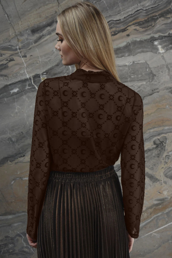 Don't Get Meshy Top | Brown
