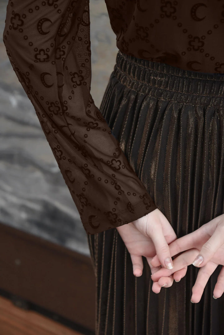 Don't Get Meshy Top | Brown