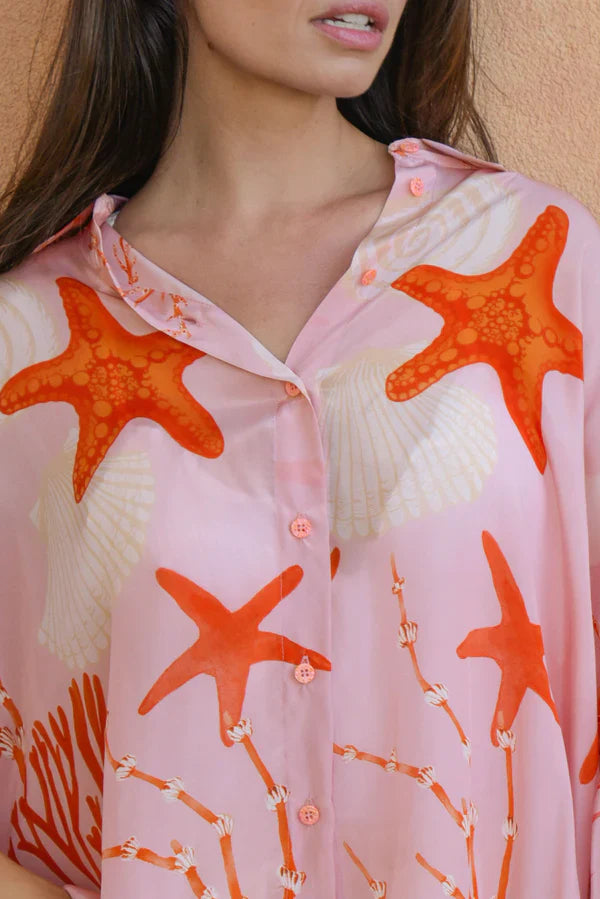 Behind Her Back Shirt | Pink Shells