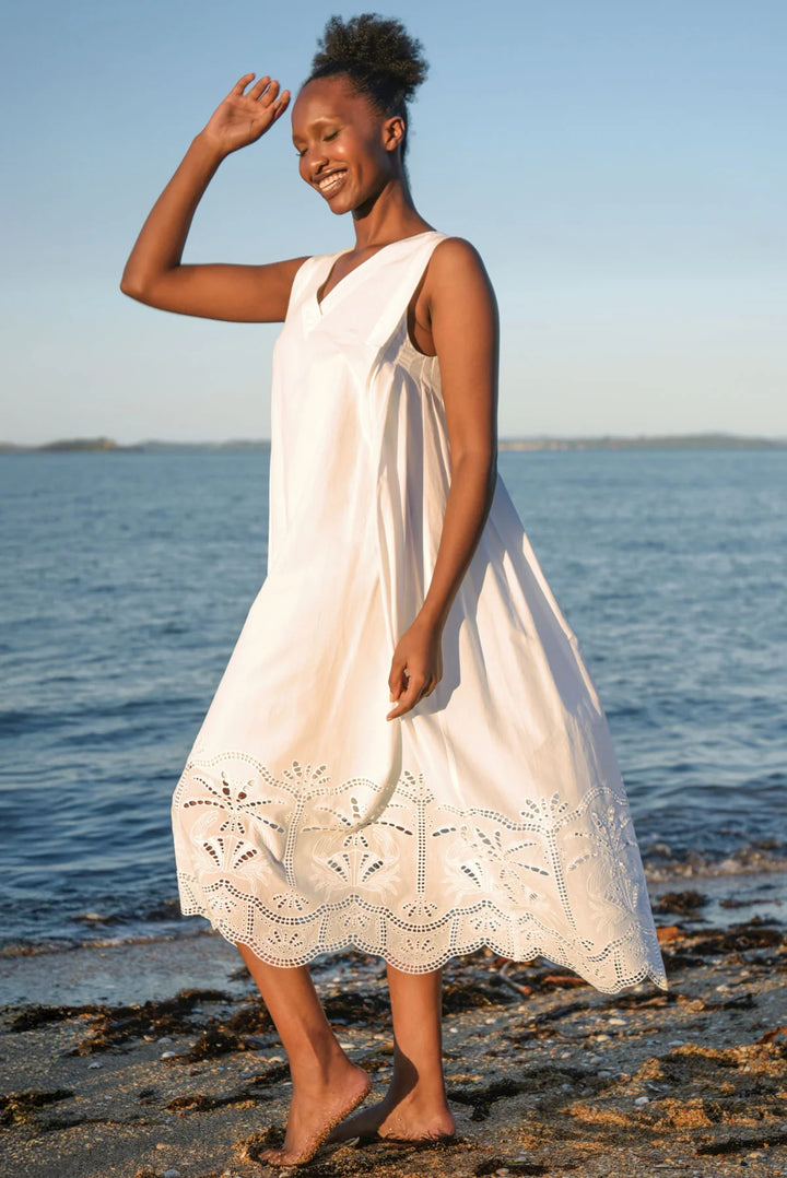 Bottom Heavy Dress | White