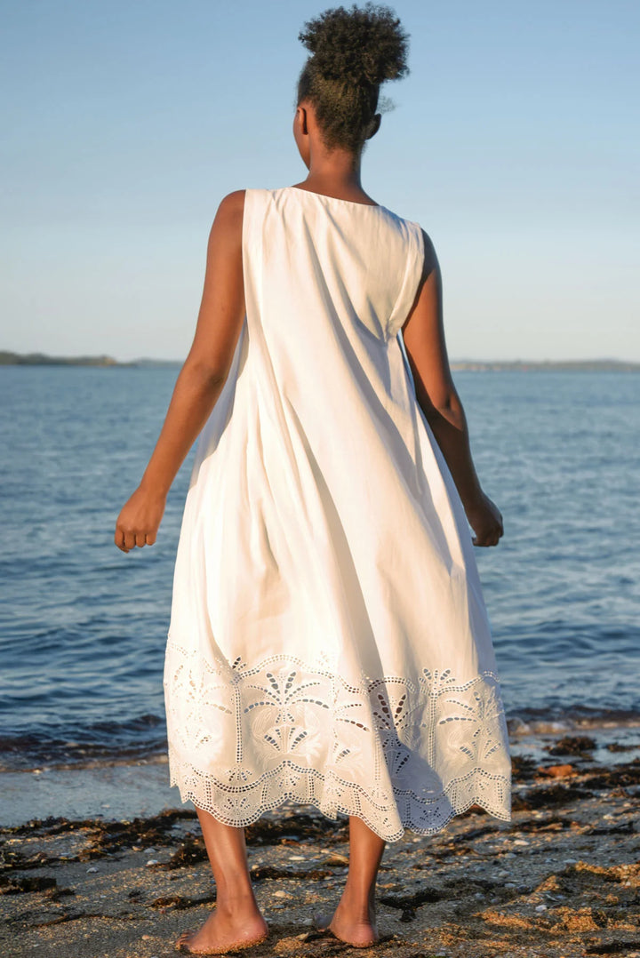 Bottom Heavy Dress | White