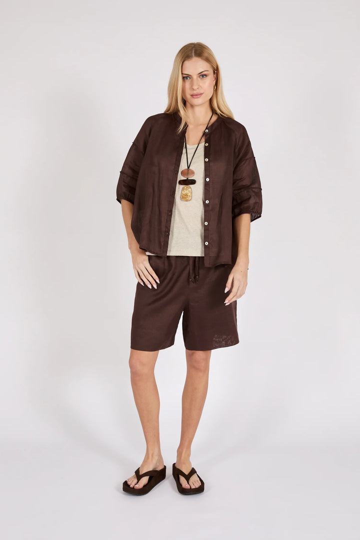 Cabana Blouse | Choc