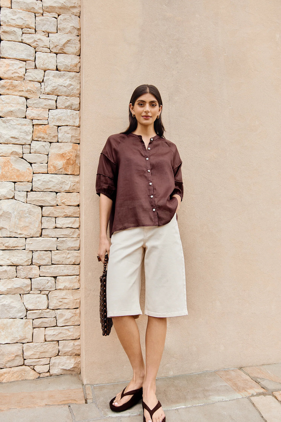 Cabana Blouse | Choc