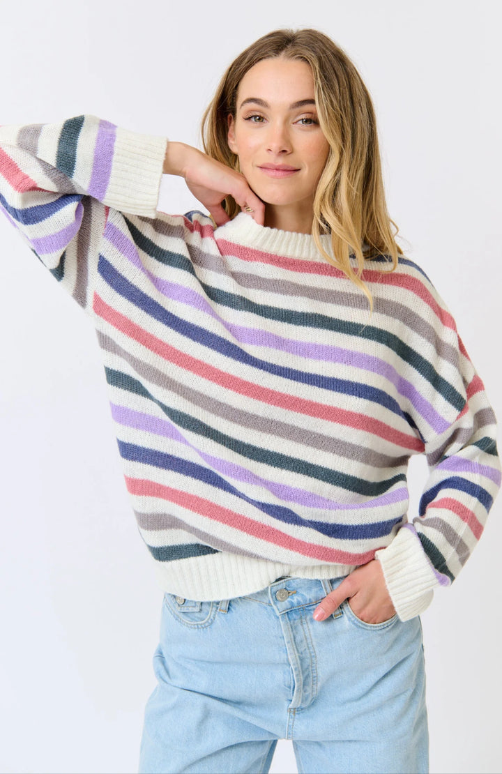 Lola Stripe Knit | Rainbow Mist