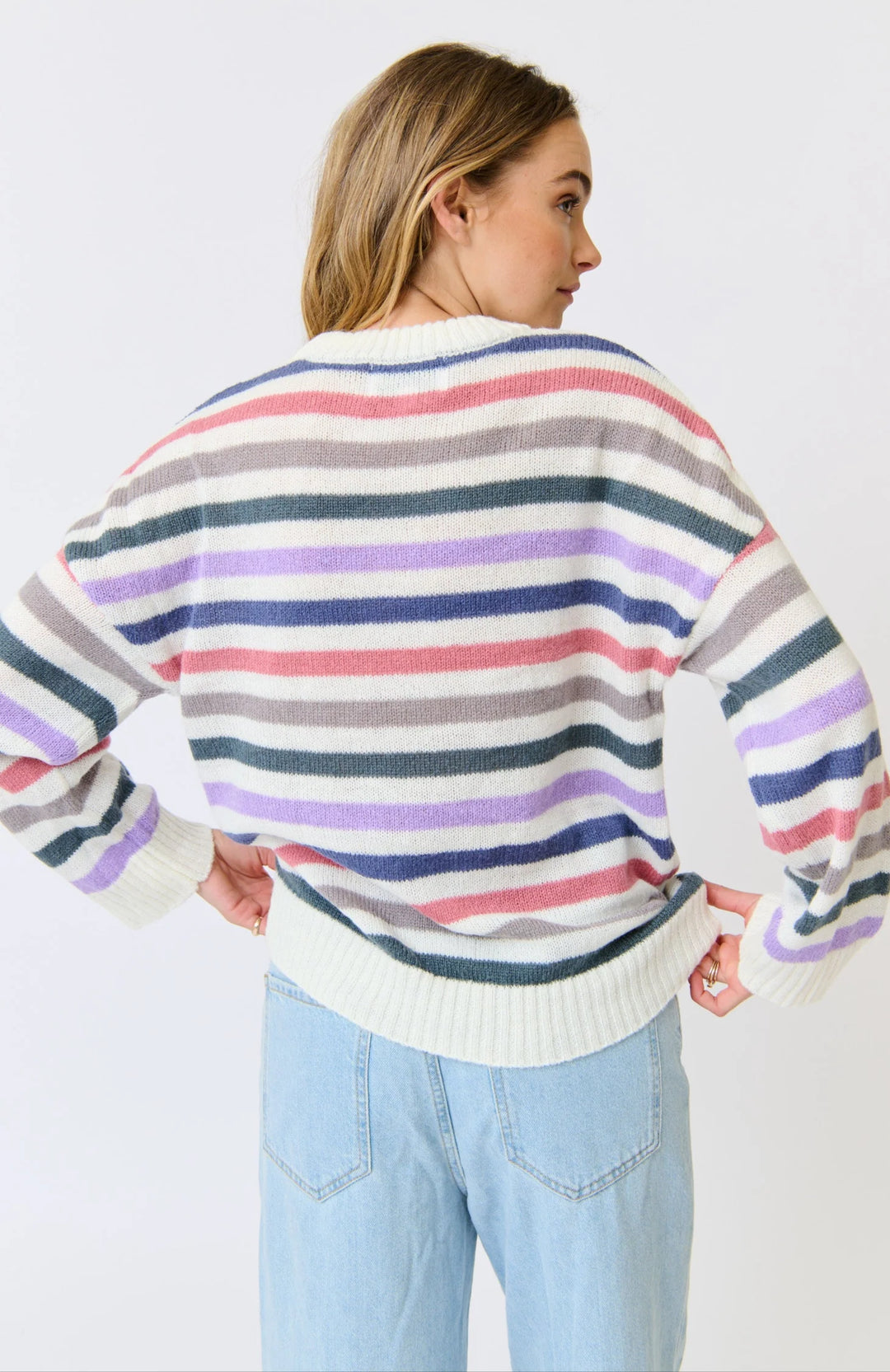 Lola Stripe Knit | Rainbow Mist