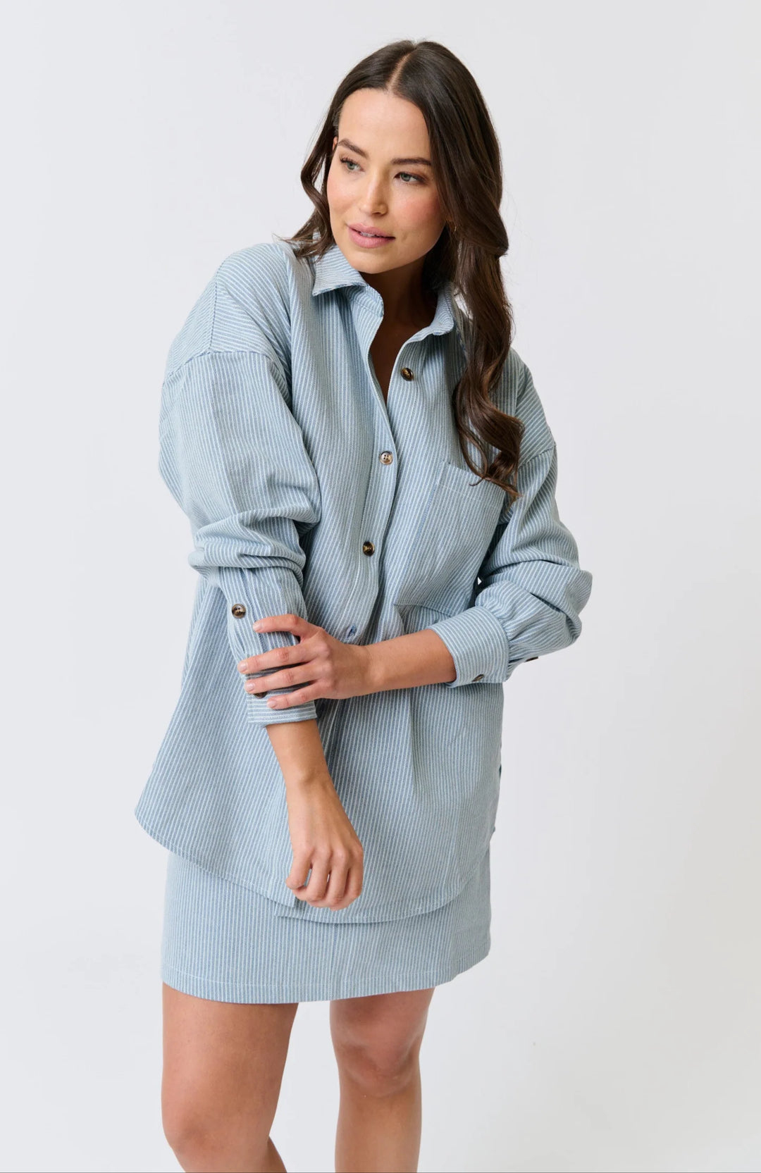 Tamika Shirt | Stripe Denim