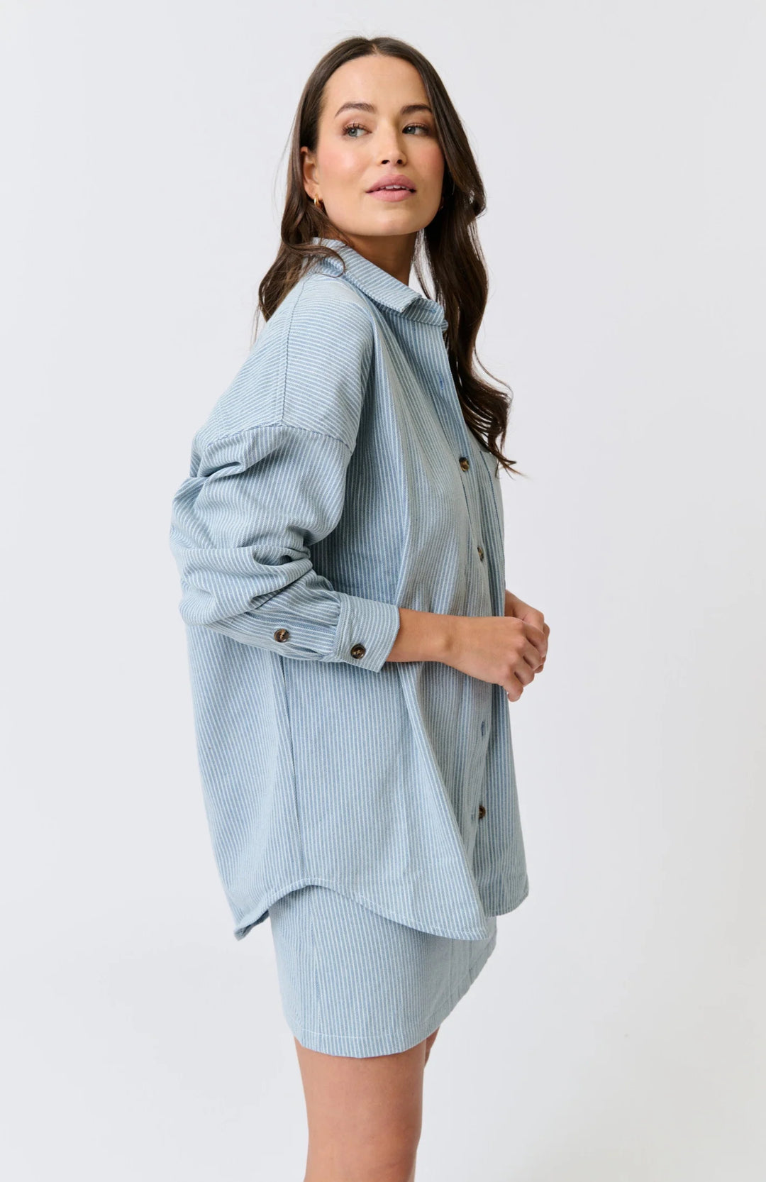 Tamika Shirt | Stripe Denim