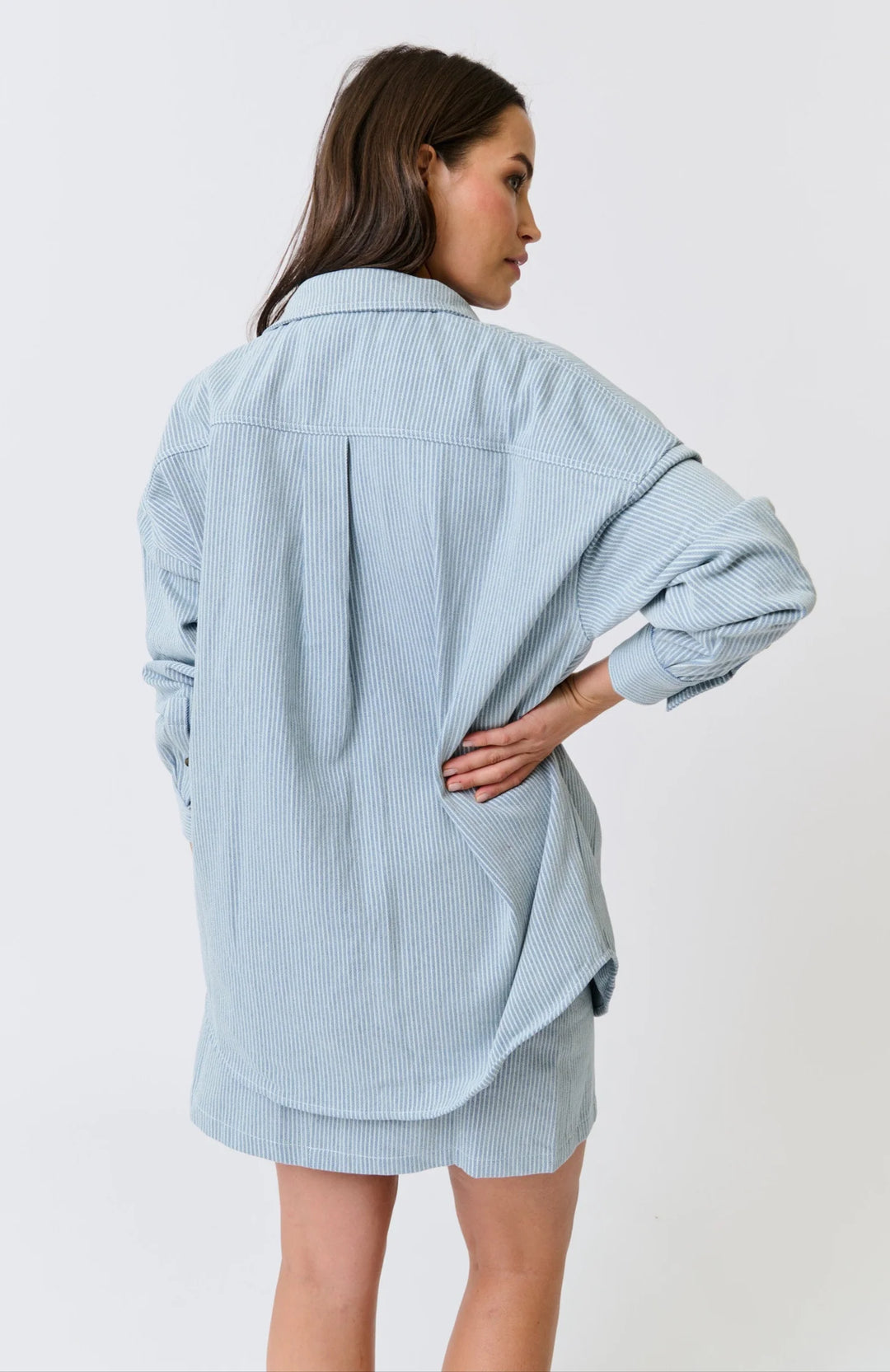 Tamika Shirt | Stripe Denim