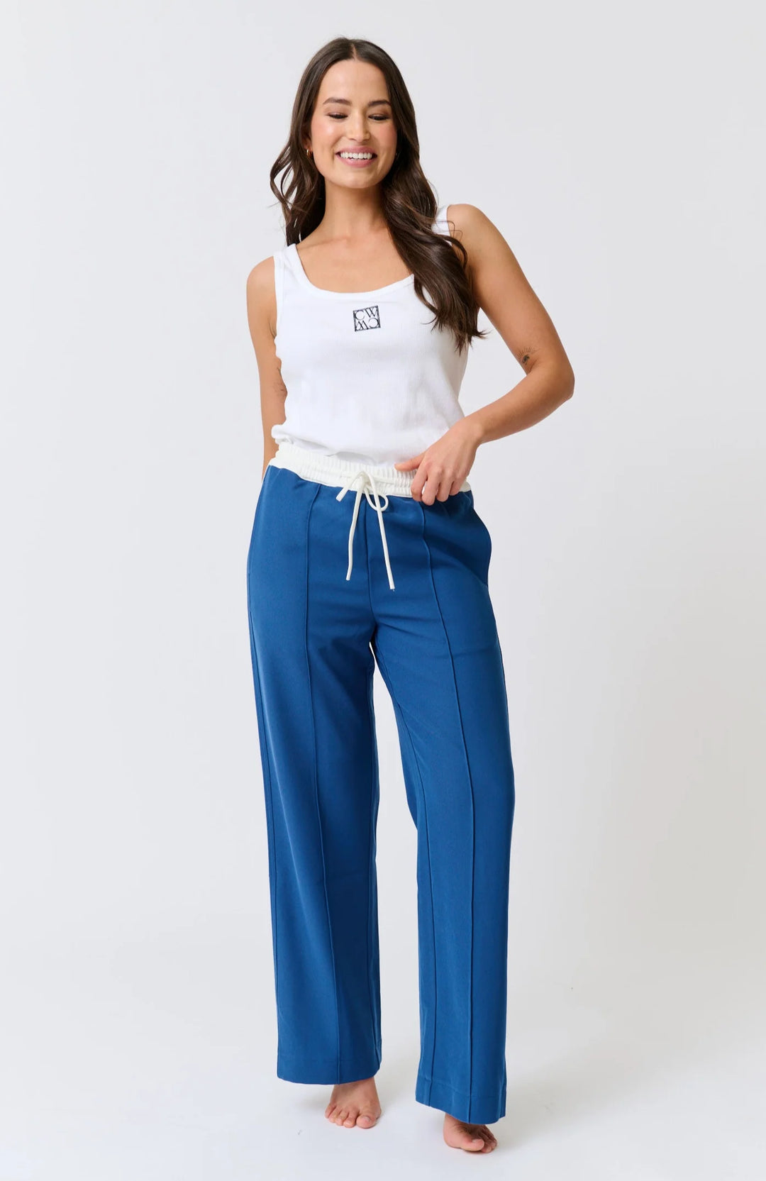 Lottie Pant | Navy/White