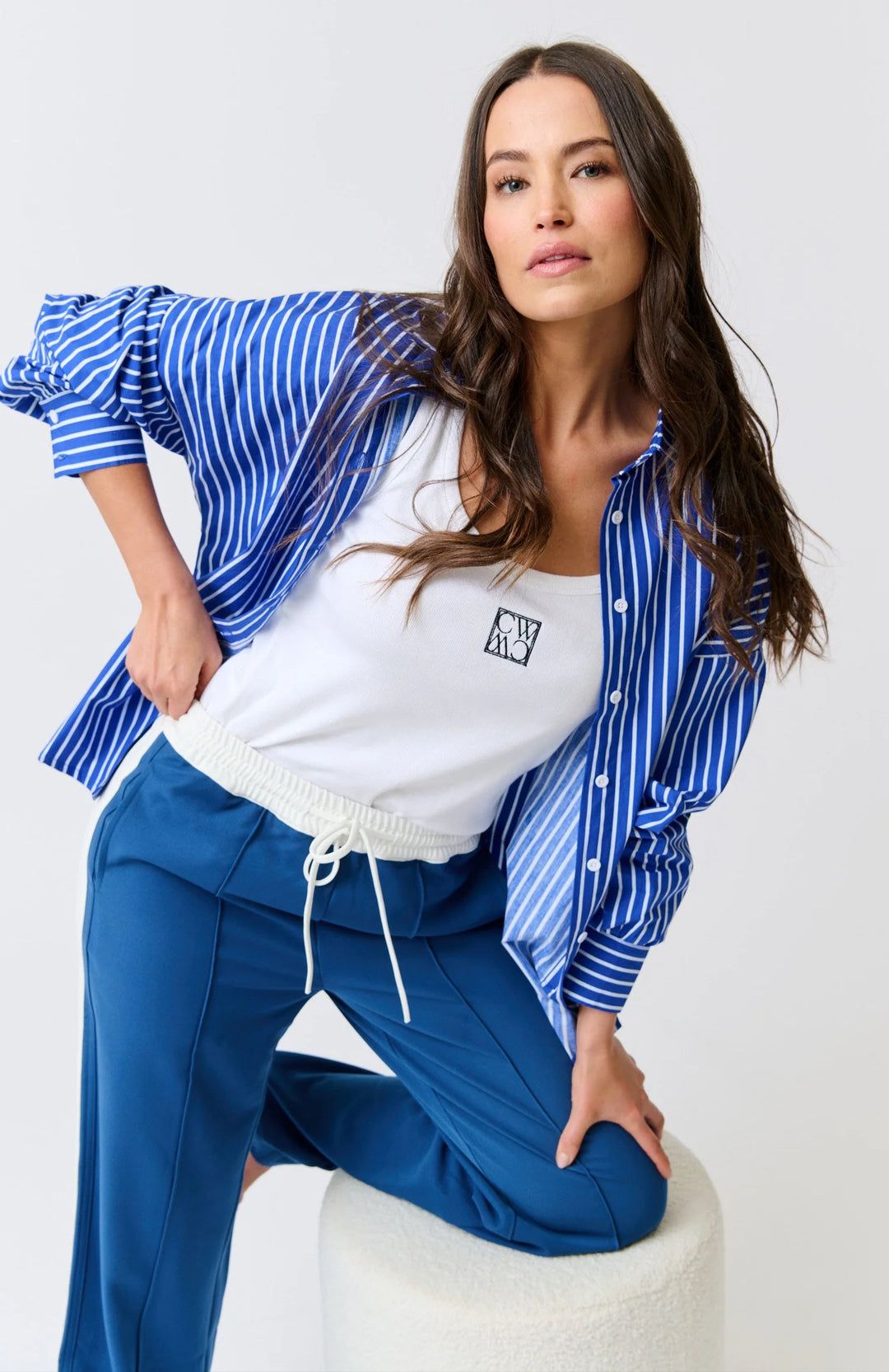 Tammy Shirt | Cobalt Stripe